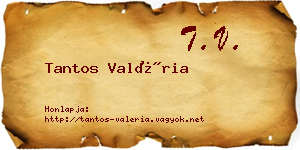 Tantos Valéria névjegykártya